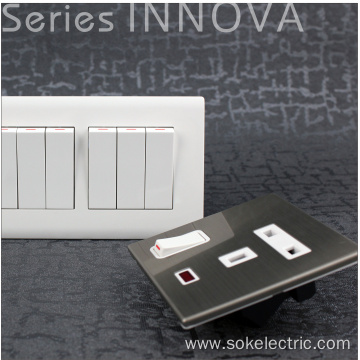 Custom Universal Switch Socket With Protective Door 13A